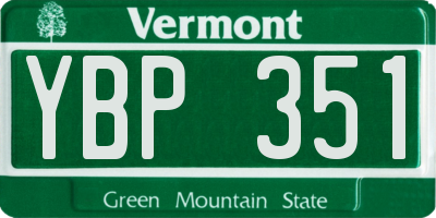 VT license plate YBP351