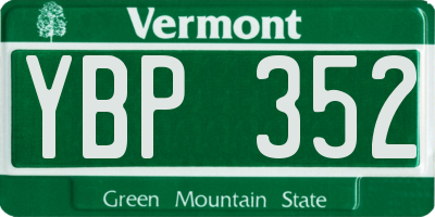 VT license plate YBP352