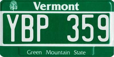 VT license plate YBP359