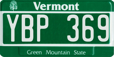 VT license plate YBP369