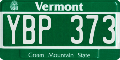 VT license plate YBP373