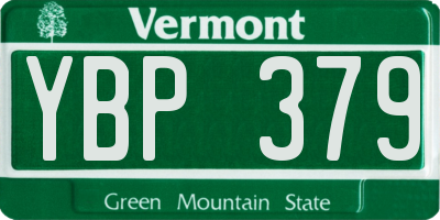 VT license plate YBP379