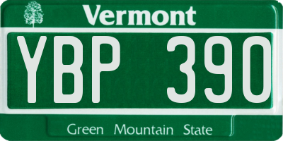 VT license plate YBP390