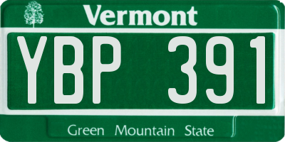 VT license plate YBP391