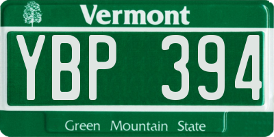 VT license plate YBP394
