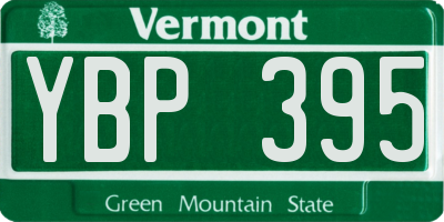 VT license plate YBP395