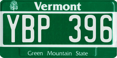 VT license plate YBP396
