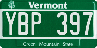 VT license plate YBP397