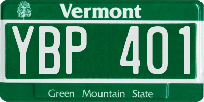 VT license plate YBP401