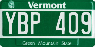 VT license plate YBP409