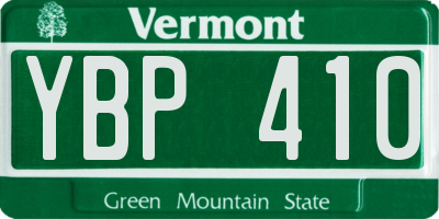 VT license plate YBP410