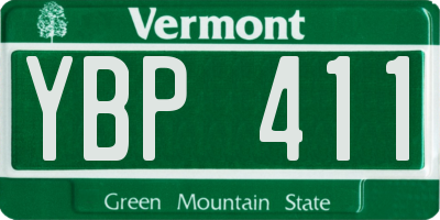 VT license plate YBP411