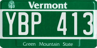 VT license plate YBP413