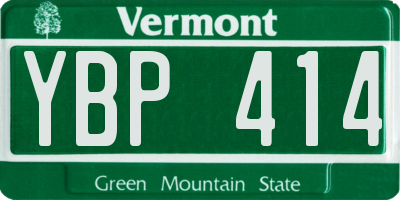 VT license plate YBP414