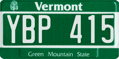 VT license plate YBP415