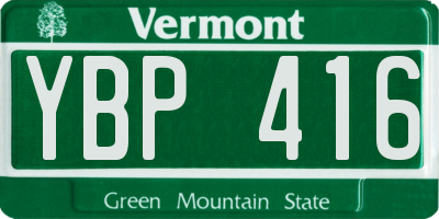 VT license plate YBP416