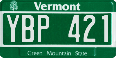 VT license plate YBP421