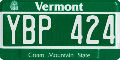 VT license plate YBP424
