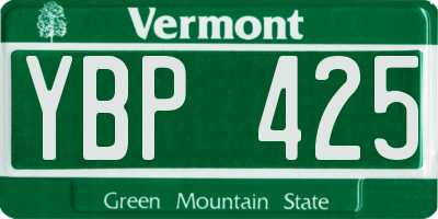 VT license plate YBP425
