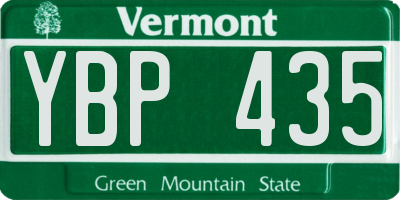 VT license plate YBP435