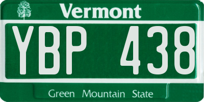 VT license plate YBP438
