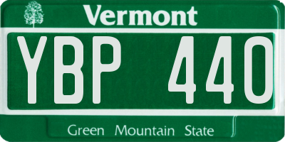 VT license plate YBP440