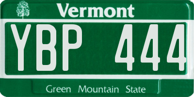VT license plate YBP444