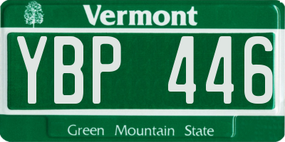 VT license plate YBP446