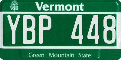 VT license plate YBP448