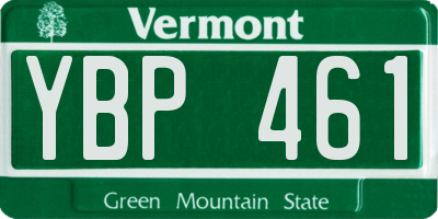 VT license plate YBP461