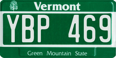VT license plate YBP469