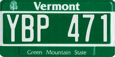 VT license plate YBP471