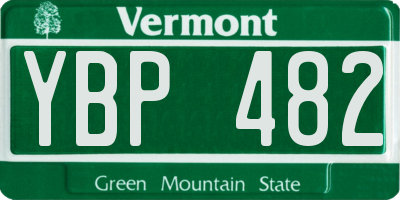 VT license plate YBP482