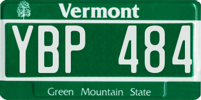 VT license plate YBP484