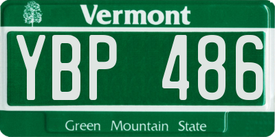 VT license plate YBP486
