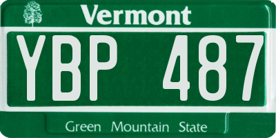 VT license plate YBP487