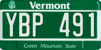 VT license plate YBP491