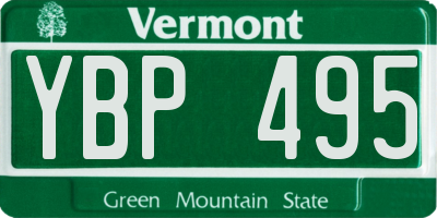 VT license plate YBP495