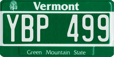 VT license plate YBP499