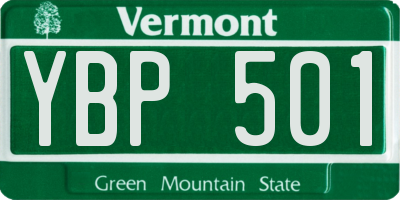 VT license plate YBP501
