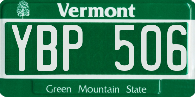 VT license plate YBP506