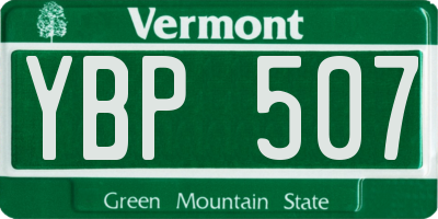 VT license plate YBP507