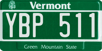VT license plate YBP511