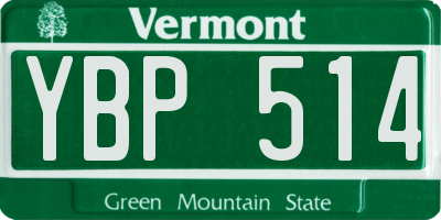 VT license plate YBP514