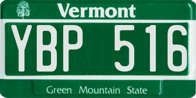 VT license plate YBP516