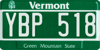 VT license plate YBP518
