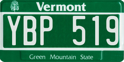 VT license plate YBP519