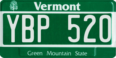 VT license plate YBP520