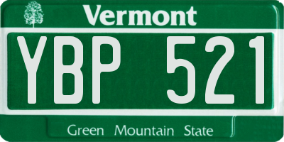 VT license plate YBP521