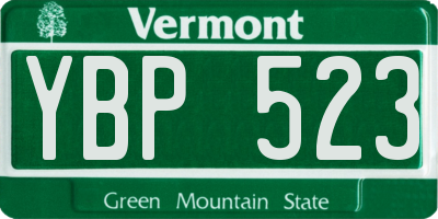 VT license plate YBP523